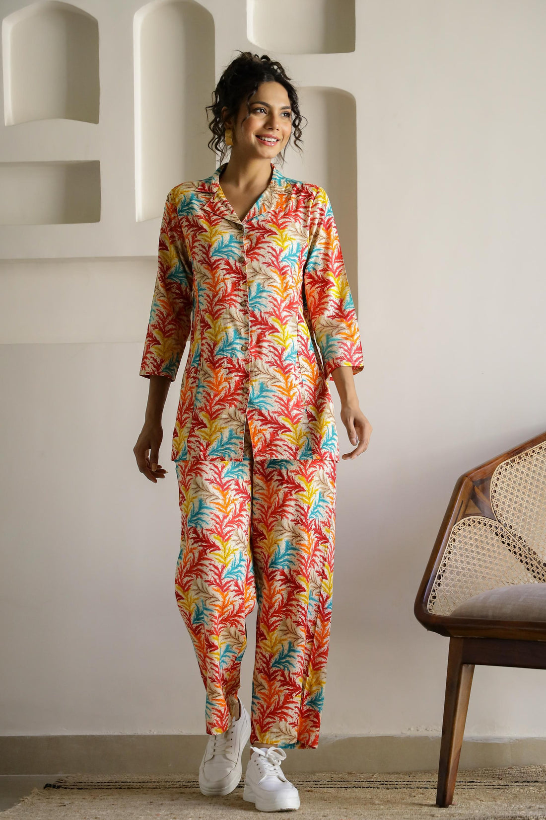 Rayon Printed Cord Set | Co-Ord Set | Shop stylish women's clothing online at Label Flavia |