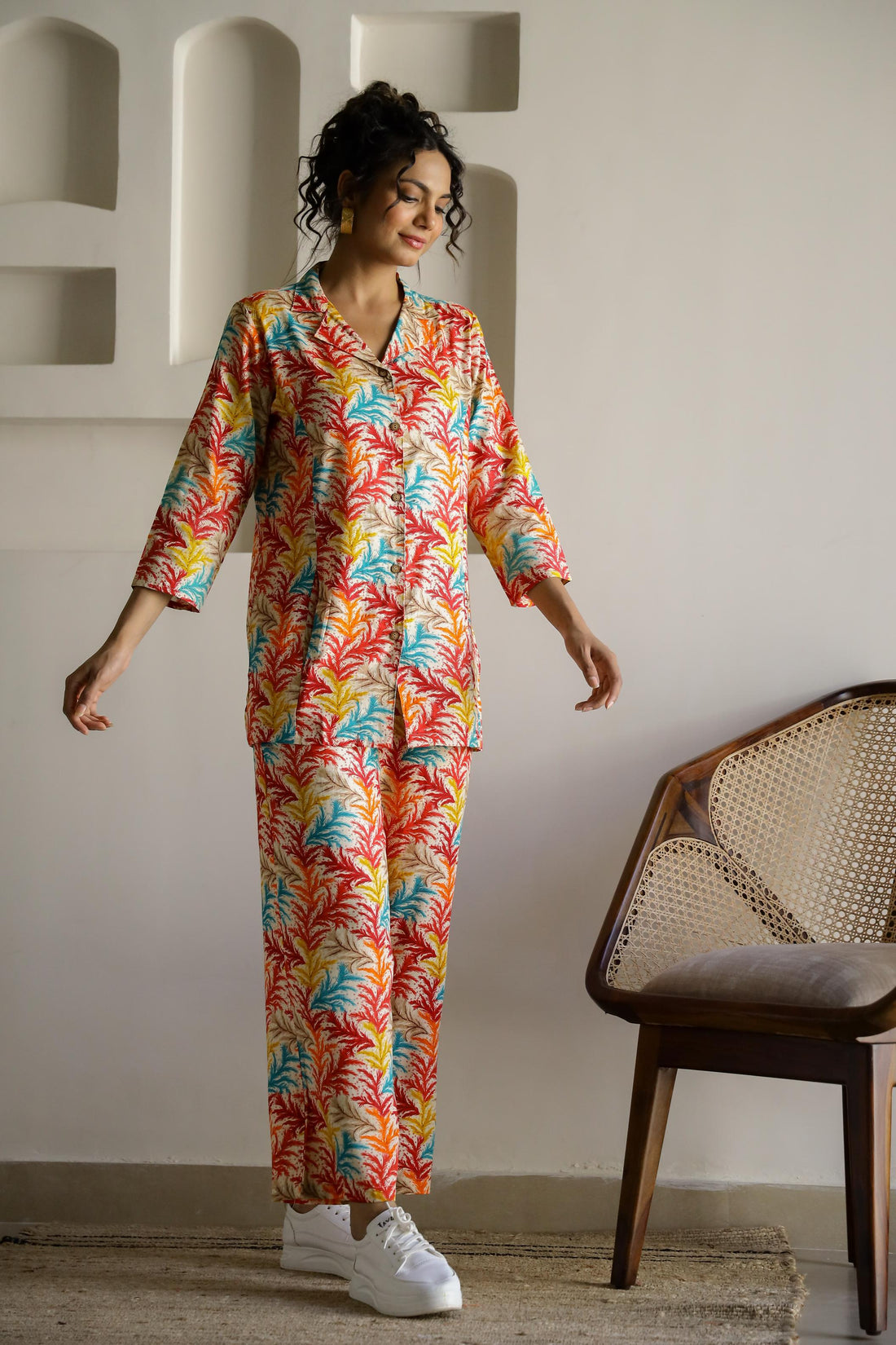 Rayon Printed Cord Set | Co-Ord Set | Shop stylish women's clothing online at Label Flavia |