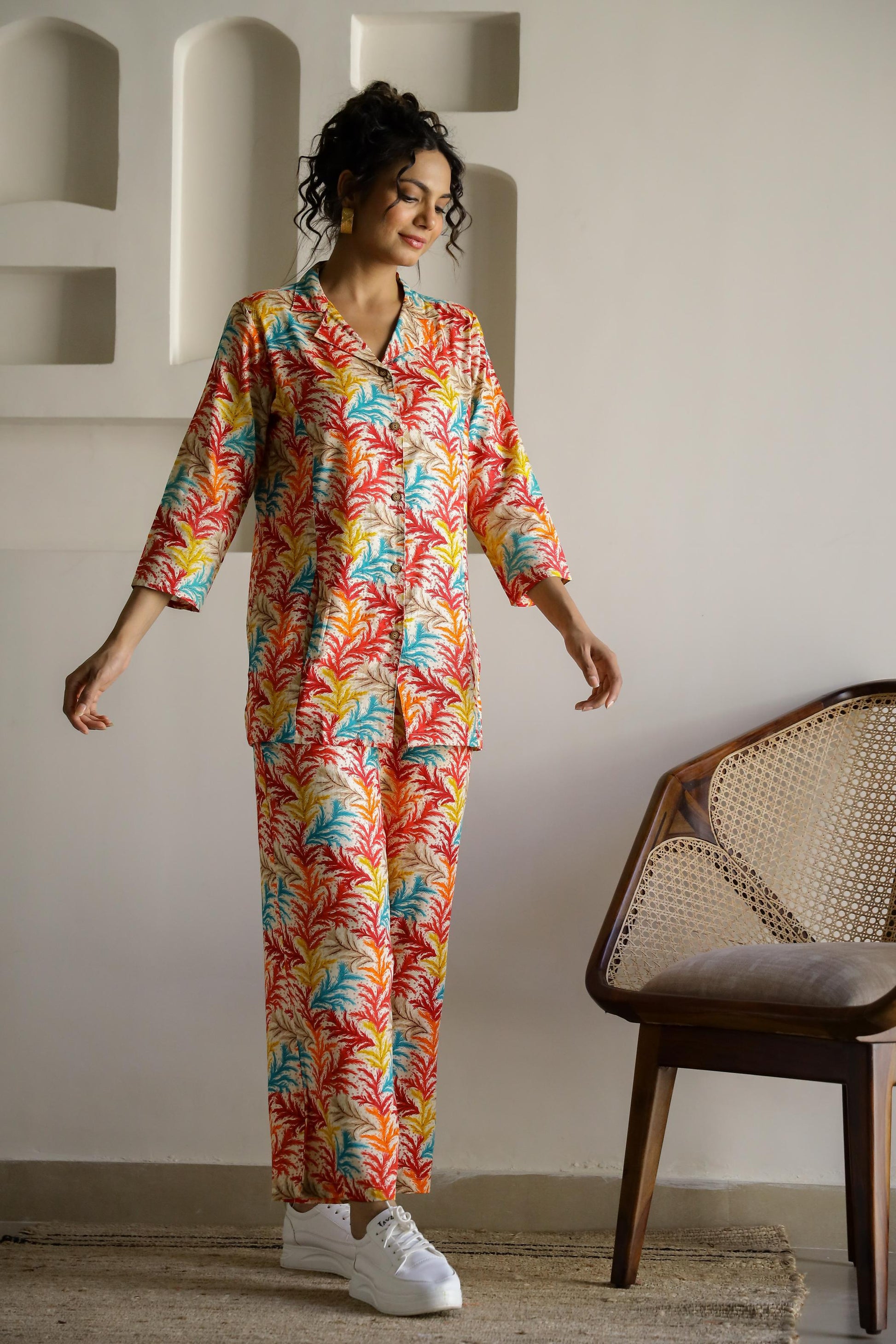 Rayon Printed Cord Set | Co-Ord Set | Shop stylish women's clothing online at Label Flavia |