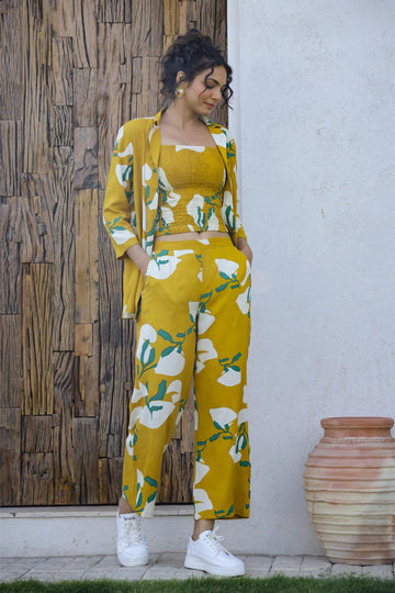 Rayon printed crop top plazzo set | Co-Ord Set | Shop stylish women's clothing online at Label Flavia |