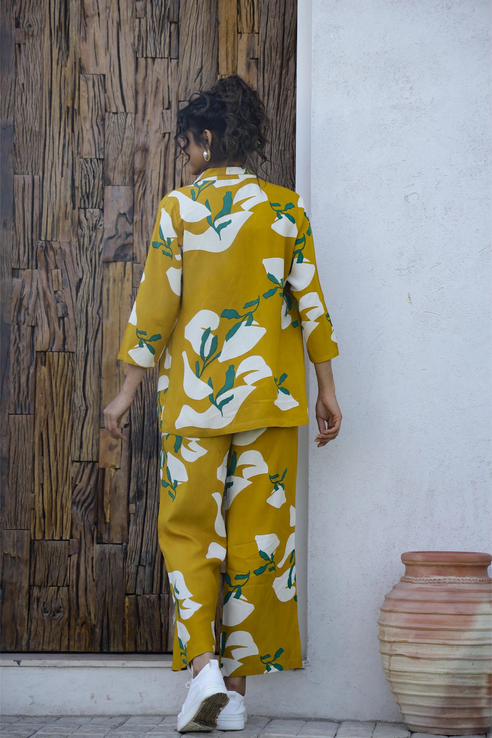 Rayon printed crop top plazzo set | Co-Ord Set | Shop stylish women's clothing online at Label Flavia |