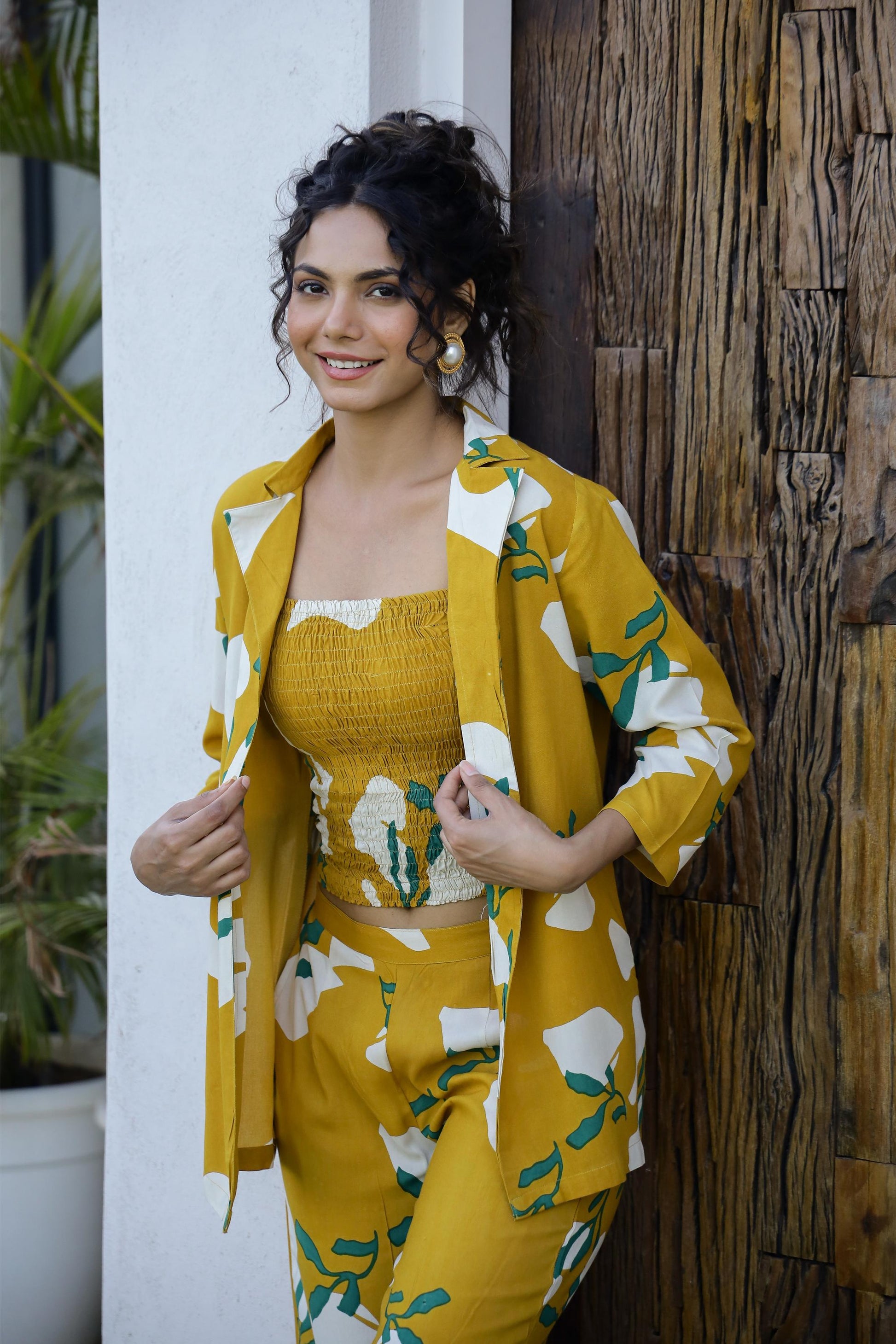 Rayon printed crop top plazzo set | Co-Ord Set | Shop stylish women's clothing online at Label Flavia |