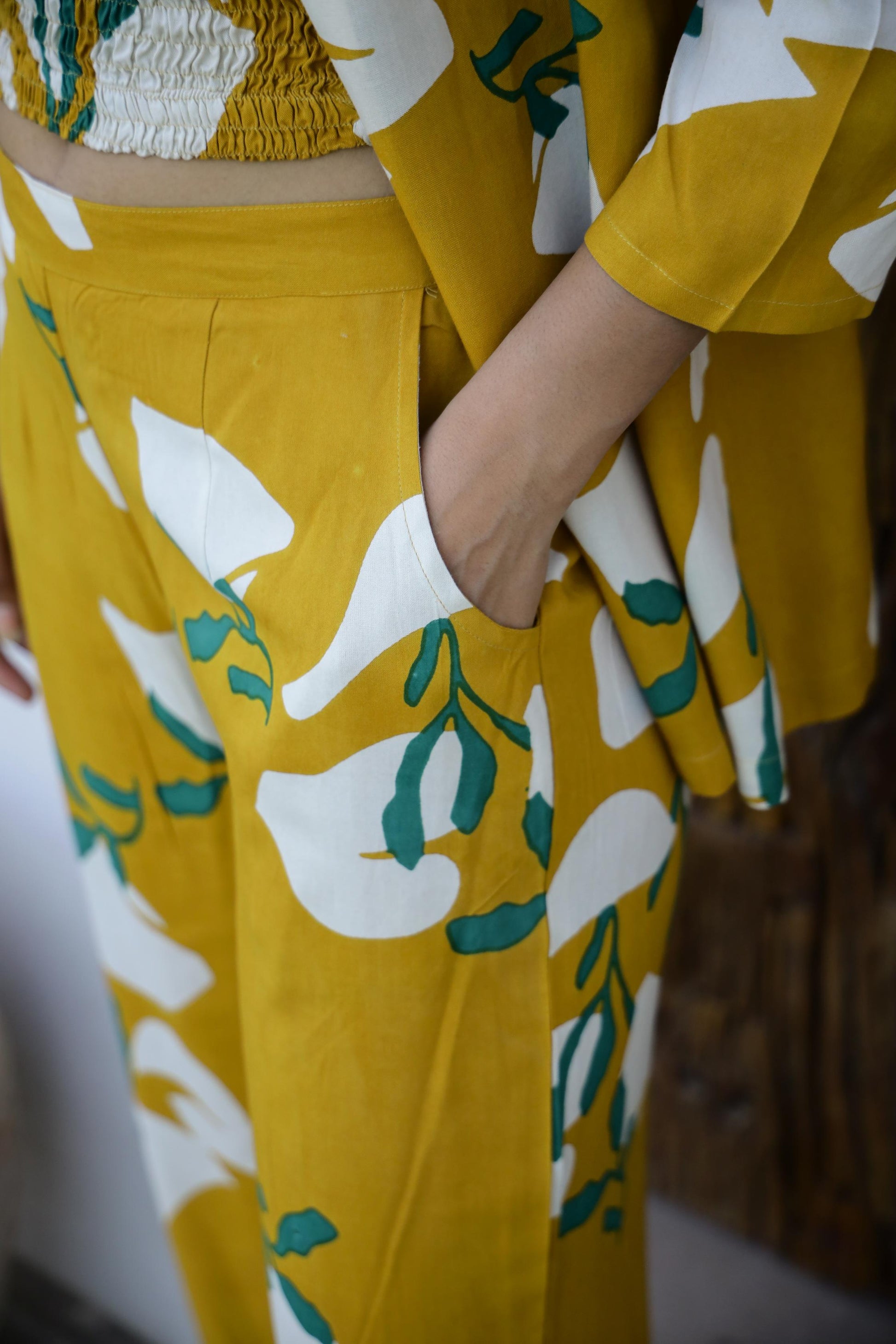 Rayon printed crop top plazzo set | Co-Ord Set | Shop stylish women's clothing online at Label Flavia |