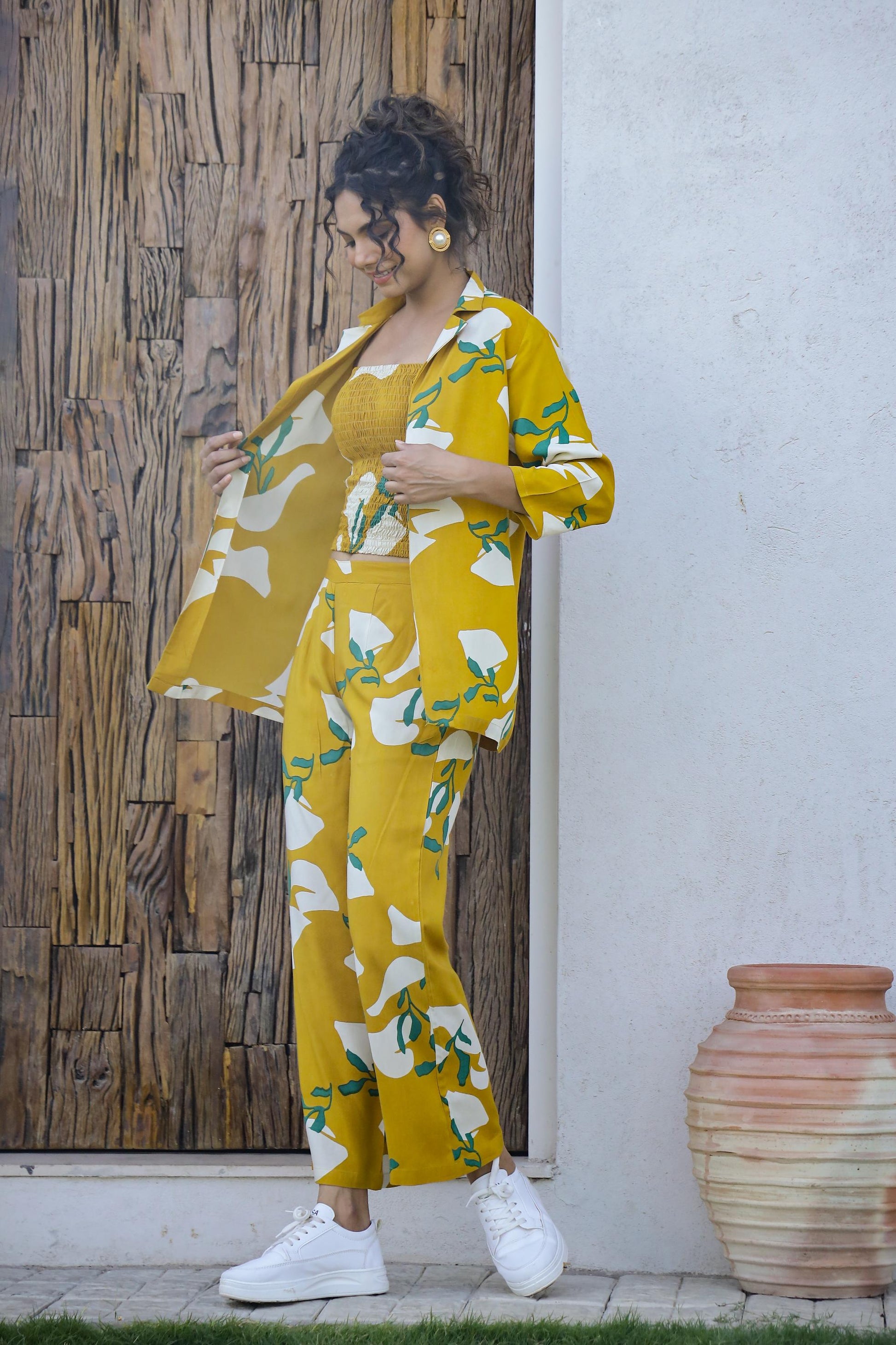 Rayon printed crop top plazzo set | Co-Ord Set | Shop stylish women's clothing online at Label Flavia |