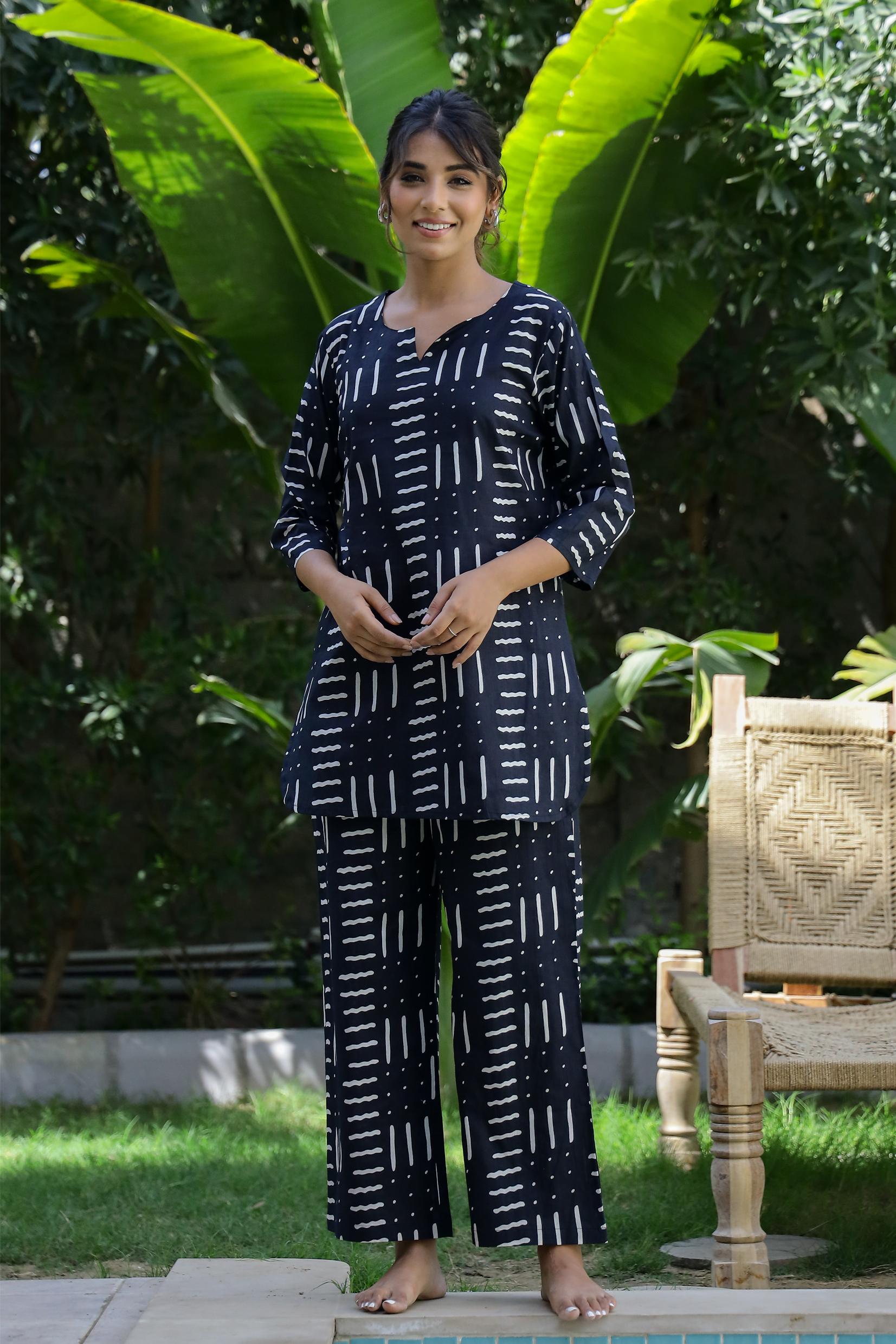Cotton Printed Cord Set | Co-Ord Set | Shop stylish women's clothing online at Label Flavia |