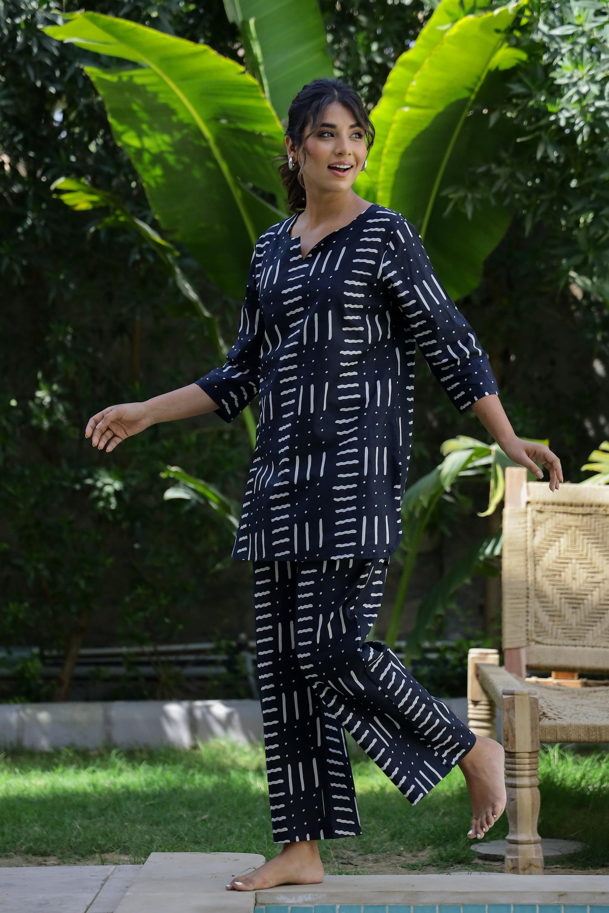 Cotton Printed Cord Set | Co-Ord Set | Shop stylish women's clothing online at Label Flavia |