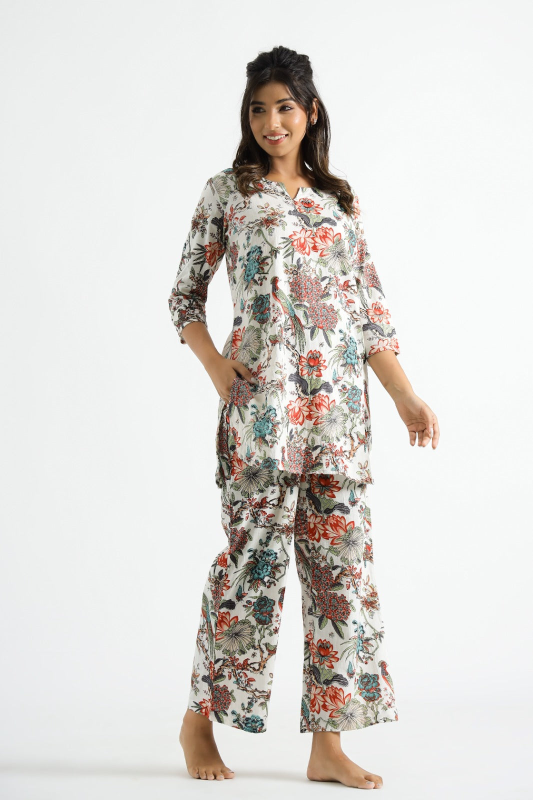 Stylish Multicolor Animal Print Cotton Dream Co-Ord Set – Stand Out in Style | Co-Ord Set | Shop stylish women's clothing online at Label Flavia |