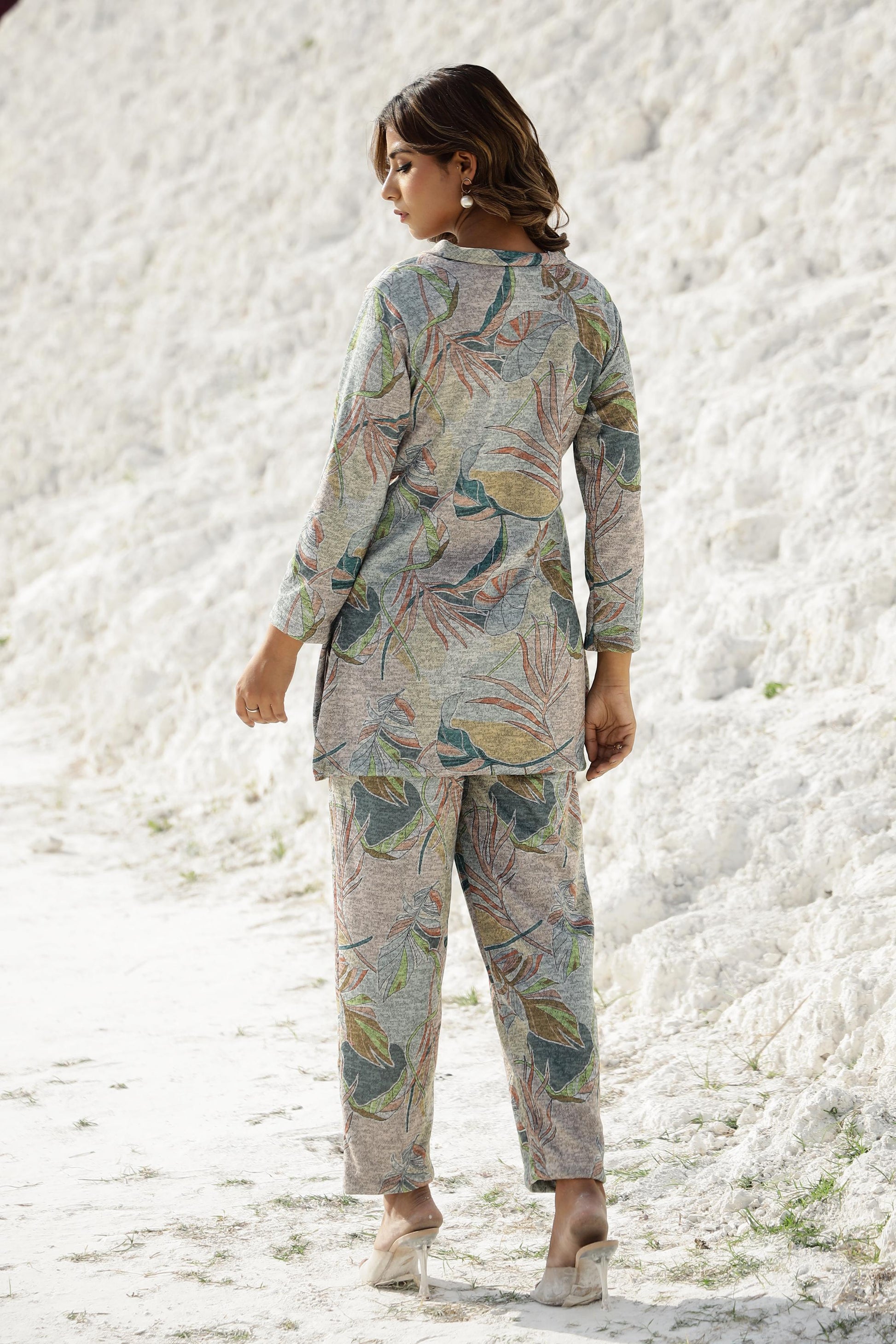 Elegant Pashmina Woolen Co-ord Set for Indian Women – Cozy Winter Style | Co-Ord Set | Shop stylish women's clothing online at Label Flavia |