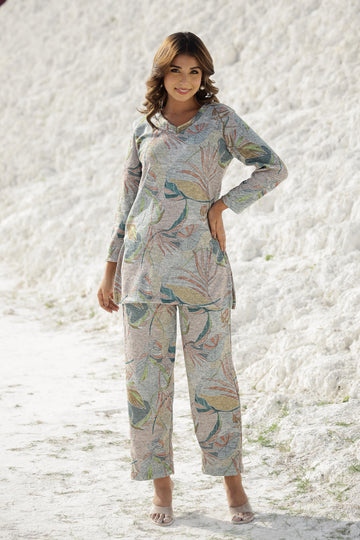 Elegant Pashmina Woolen Co-ord Set for Indian Women – Cozy Winter Style | Co-Ord Set | Shop stylish women's clothing online at Label Flavia |