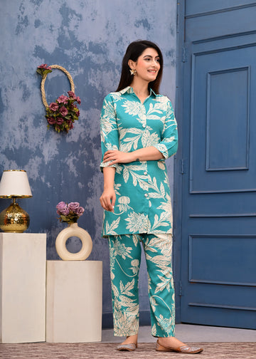 Premium Masleen Digital Printed Co-ord Set – Effortless Elegance & Modern Comfort