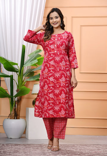 Premium Cotton Printed Kurta Pant Set – All-Day Comfort with Effortless Style