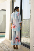 Floral Digital Print Soft Cotton Co-ord Set - Top & Trousers | Co-Ord Set | Shop stylish women's clothing online at Label Flavia |