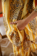 Tiger yellow stripes co-ord set | Co-Ord Set | Shop stylish women's clothing online at Label Flavia |