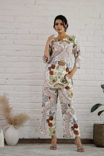 Cotton Printed Co-ord Set | Co-Ord Set | Shop stylish women's clothing online at Label Flavia |