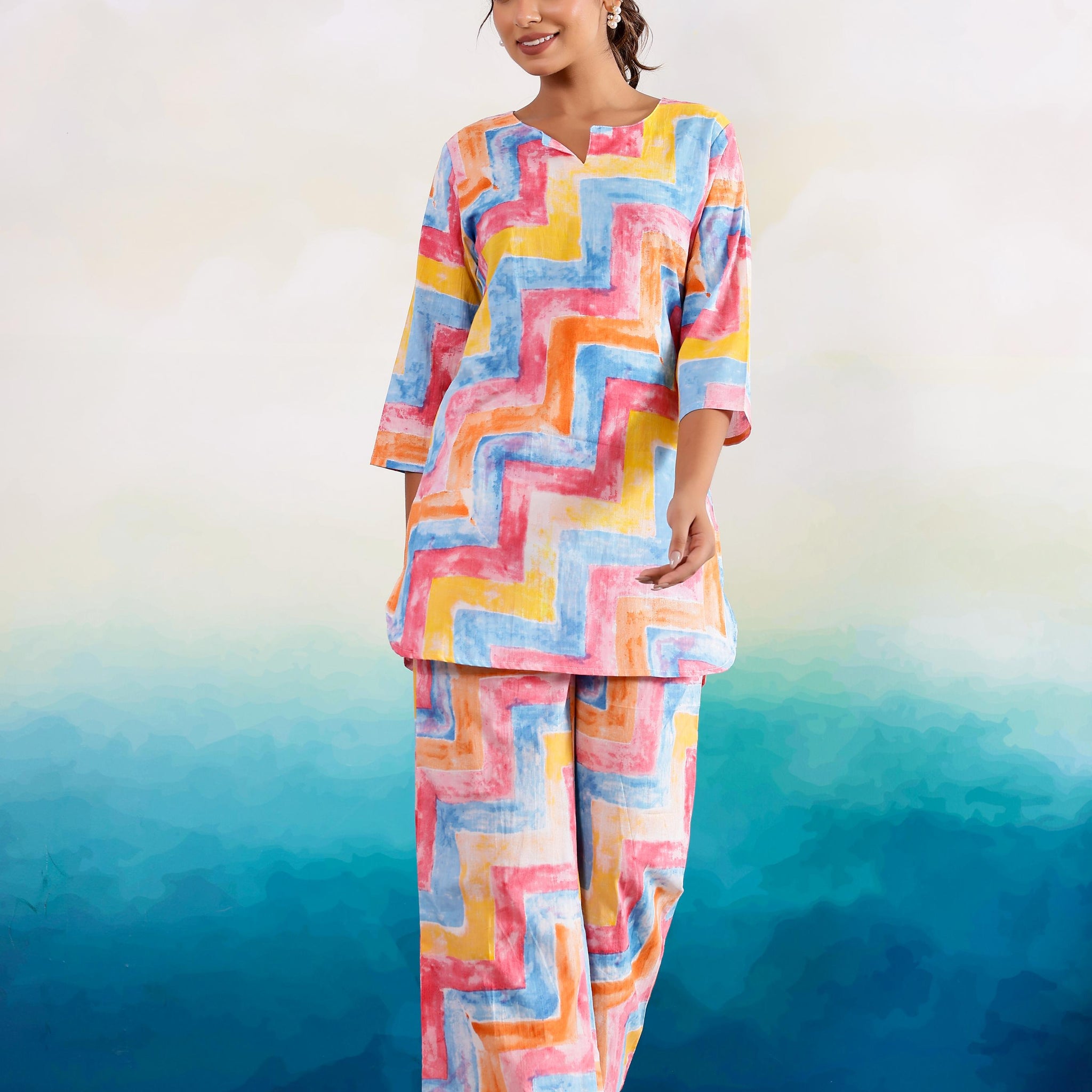 Cotton Printed Co-ord Set | Co-Ord Set | Shop stylish women's clothing online at Label Flavia |