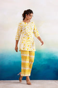 Yellow Beauty Dual Cotton Printed Co-ord Set | Co-Ord Set | Shop stylish women's clothing online at Label Flavia |