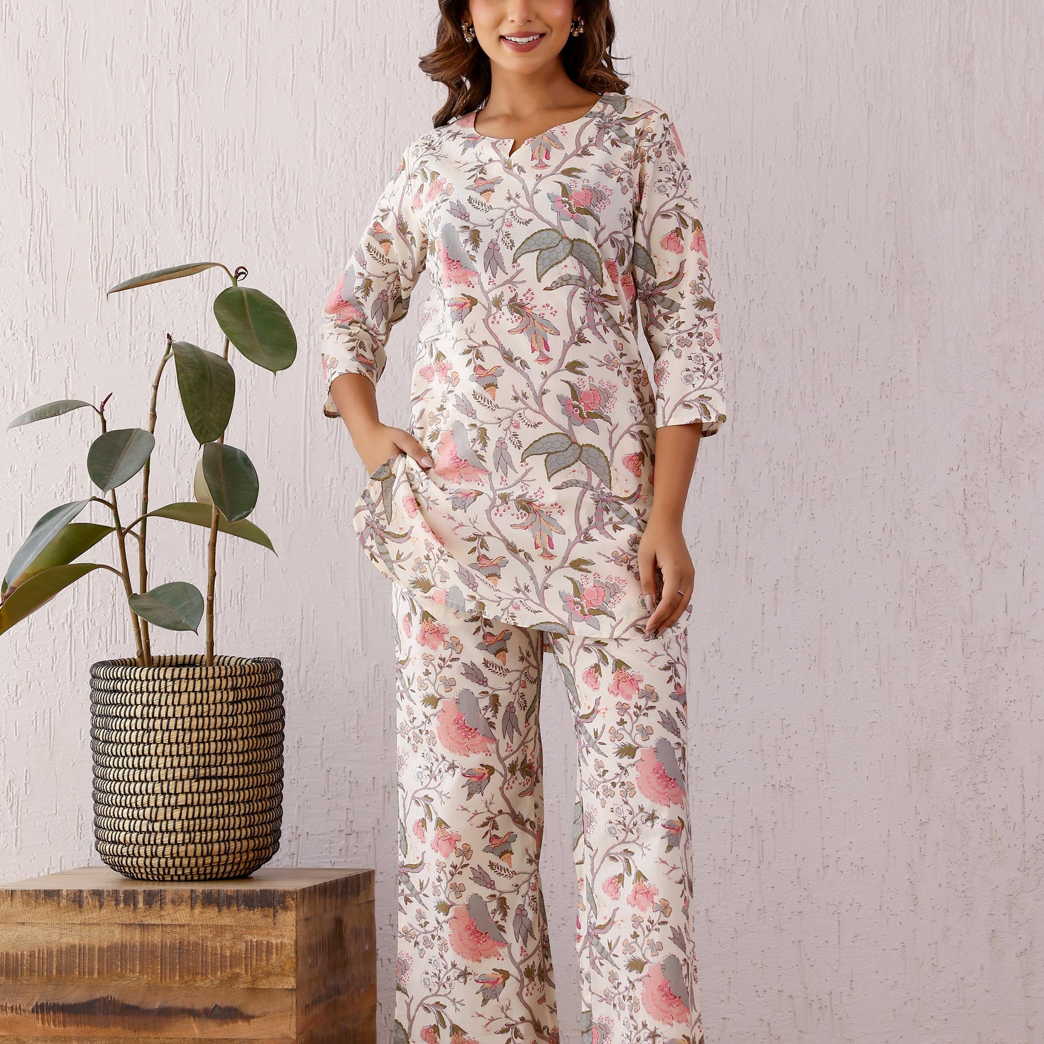 Yuree Cotton Printed Co-ord Set | Co-Ord Set | Shop stylish women's clothing online at Label Flavia |