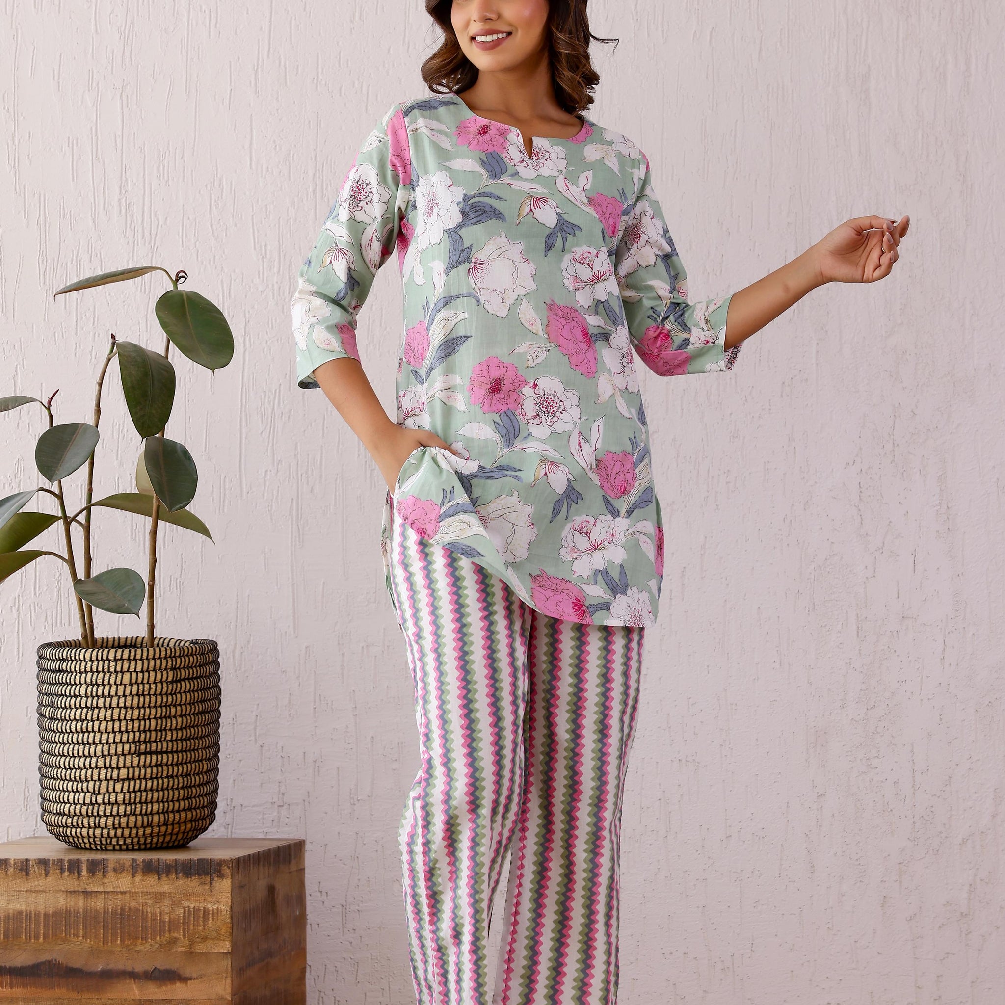 Cotton Printed Co-ord Set | Co-Ord Set | Shop stylish women's clothing online at Label Flavia |