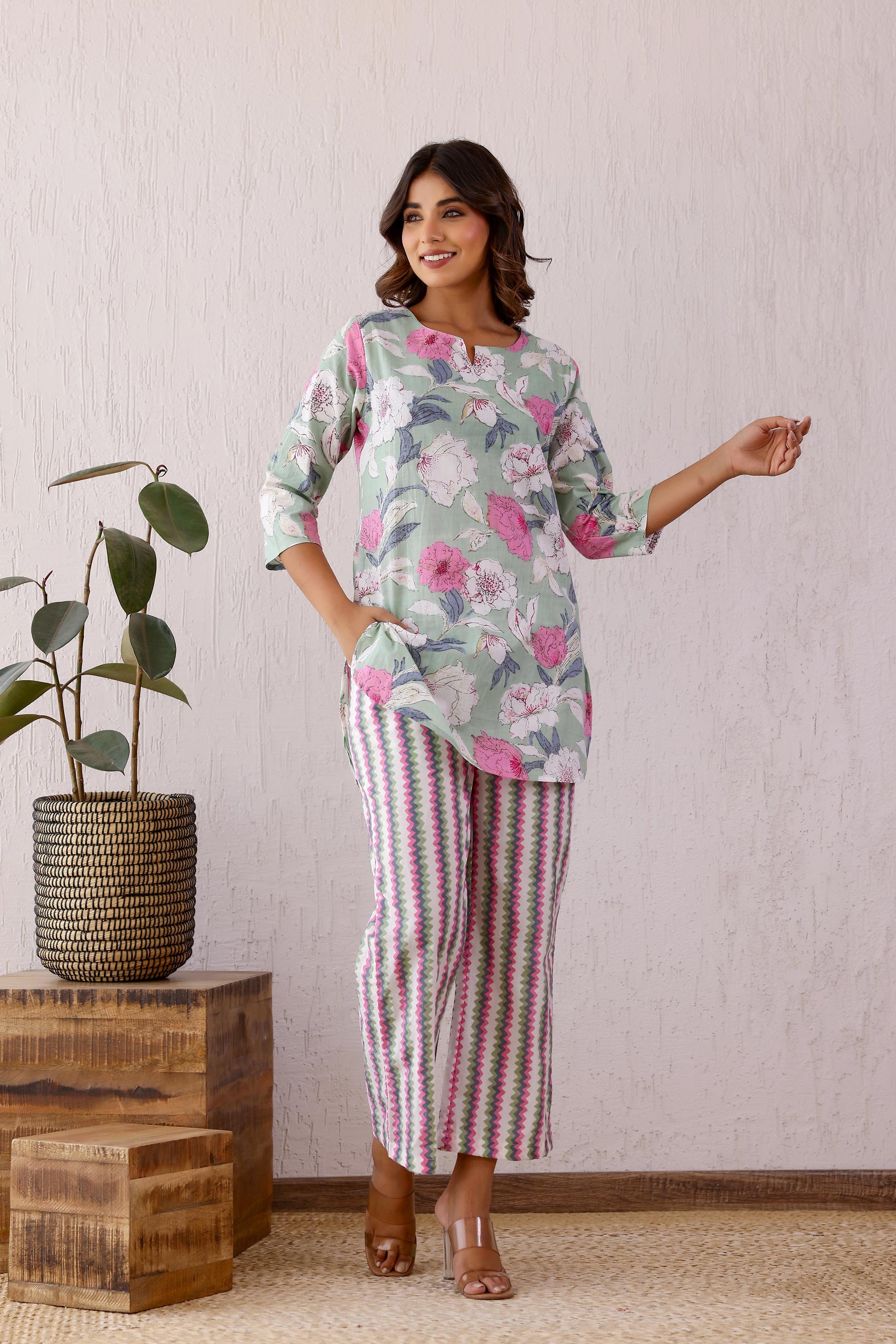 Cotton Printed Co-ord Set | Co-Ord Set | Shop stylish women's clothing online at Label Flavia |