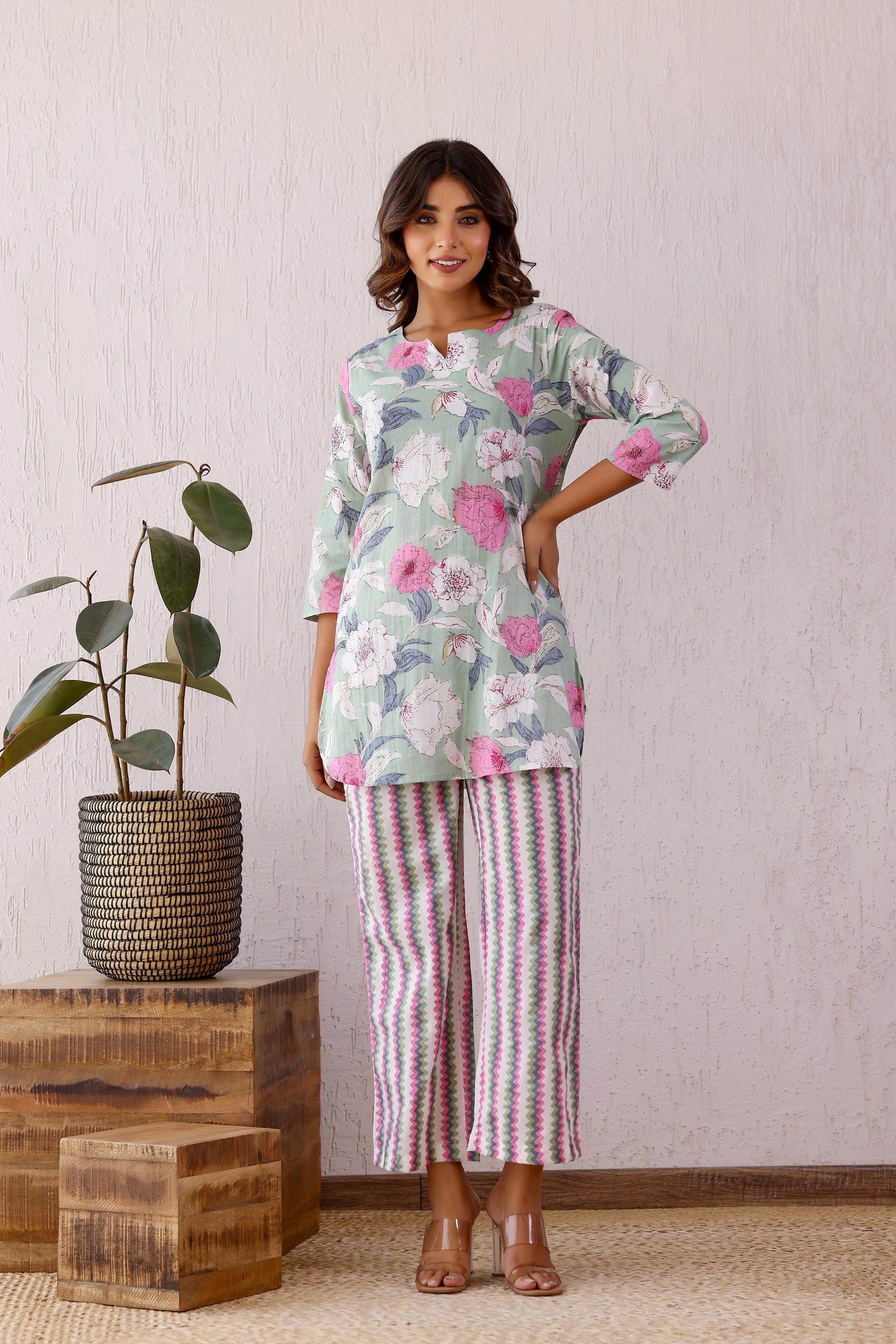 Cotton Printed Co-ord Set | Co-Ord Set | Shop stylish women's clothing online at Label Flavia |