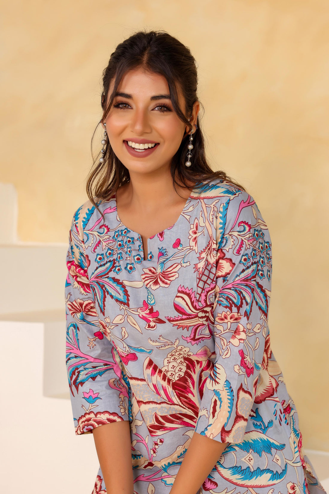 Pastel Floral Co-ord Set - Stylish and Comfortable Cotton Wear | Co-Ord Set | Shop stylish women's clothing online at Label Flavia |