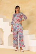 Pastel Floral Co-ord Set - Stylish and Comfortable Cotton Wear | Co-Ord Set | Shop stylish women's clothing online at Label Flavia |