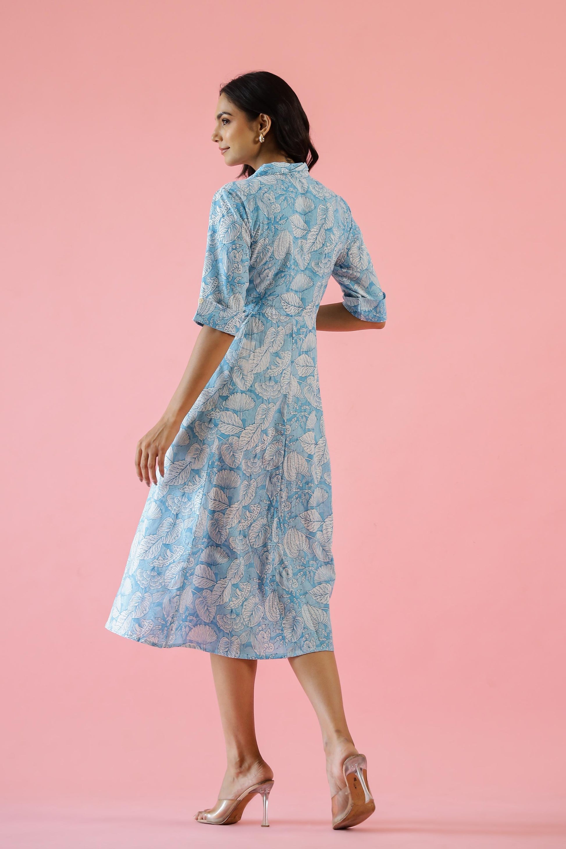 Cotton Printed Dress | A-Line Dress | Shop stylish women's clothing online at Label Flavia |