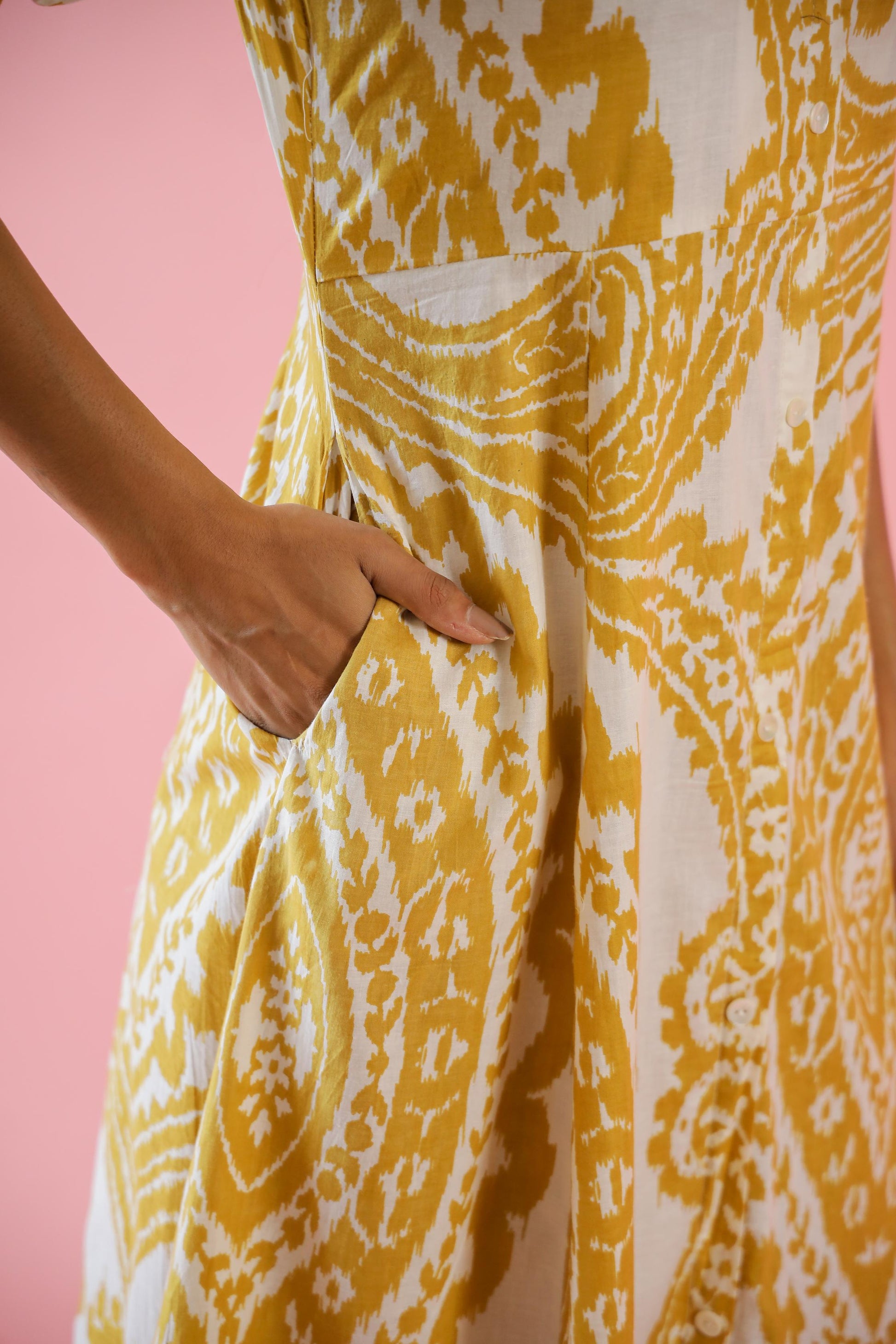 Cotton Printed Dress | A-Line Dress | Shop stylish women's clothing online at Label Flavia |