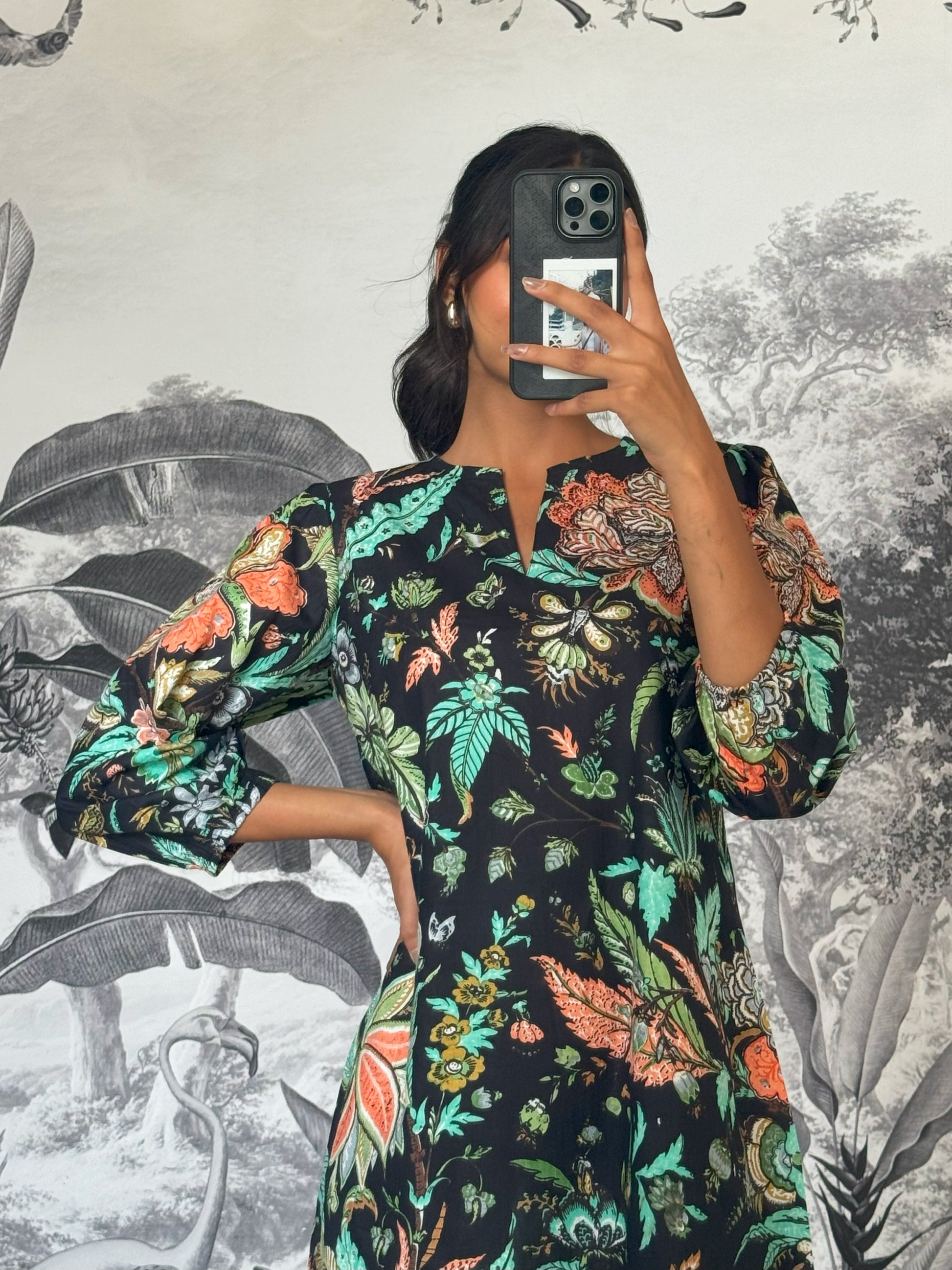 Cotton Printed Dress | A-Line Dress | Shop stylish women's clothing online at Label Flavia |