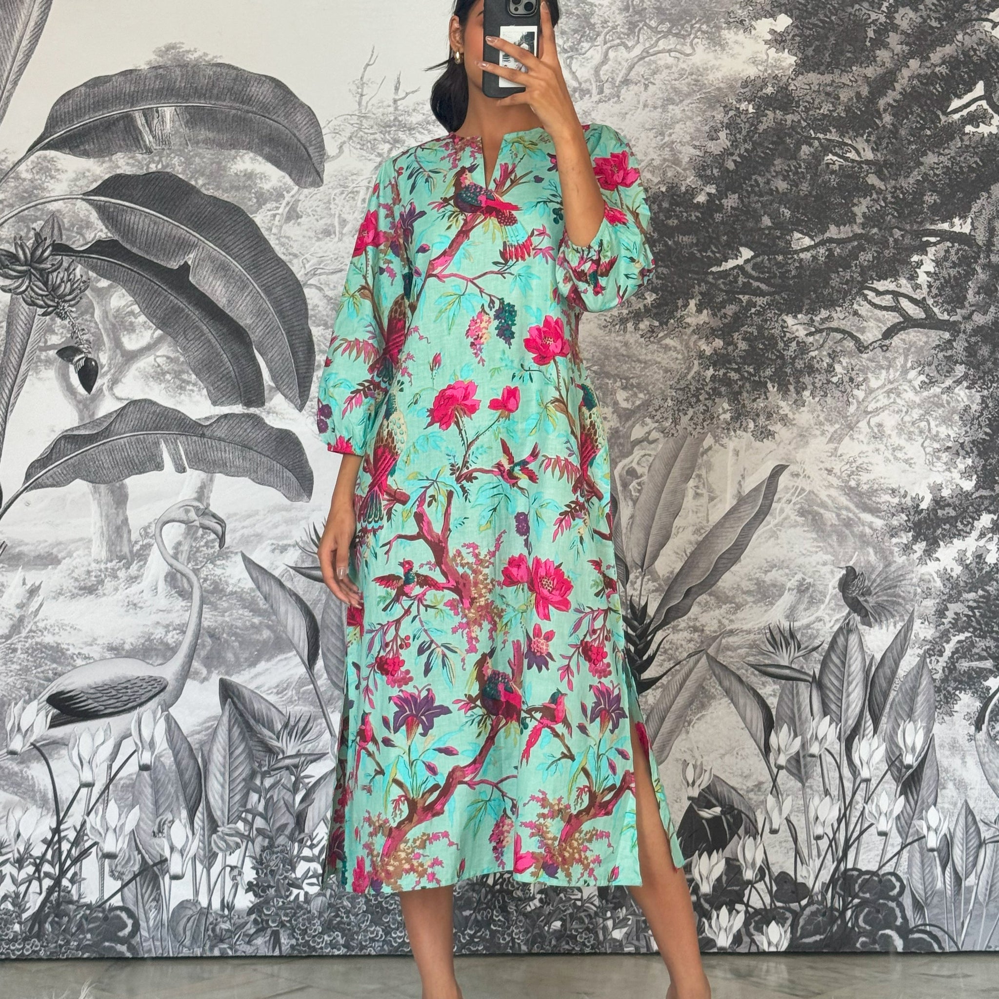 Cotton Printed Dress | A-Line Dress | Shop stylish women's clothing online at Label Flavia |