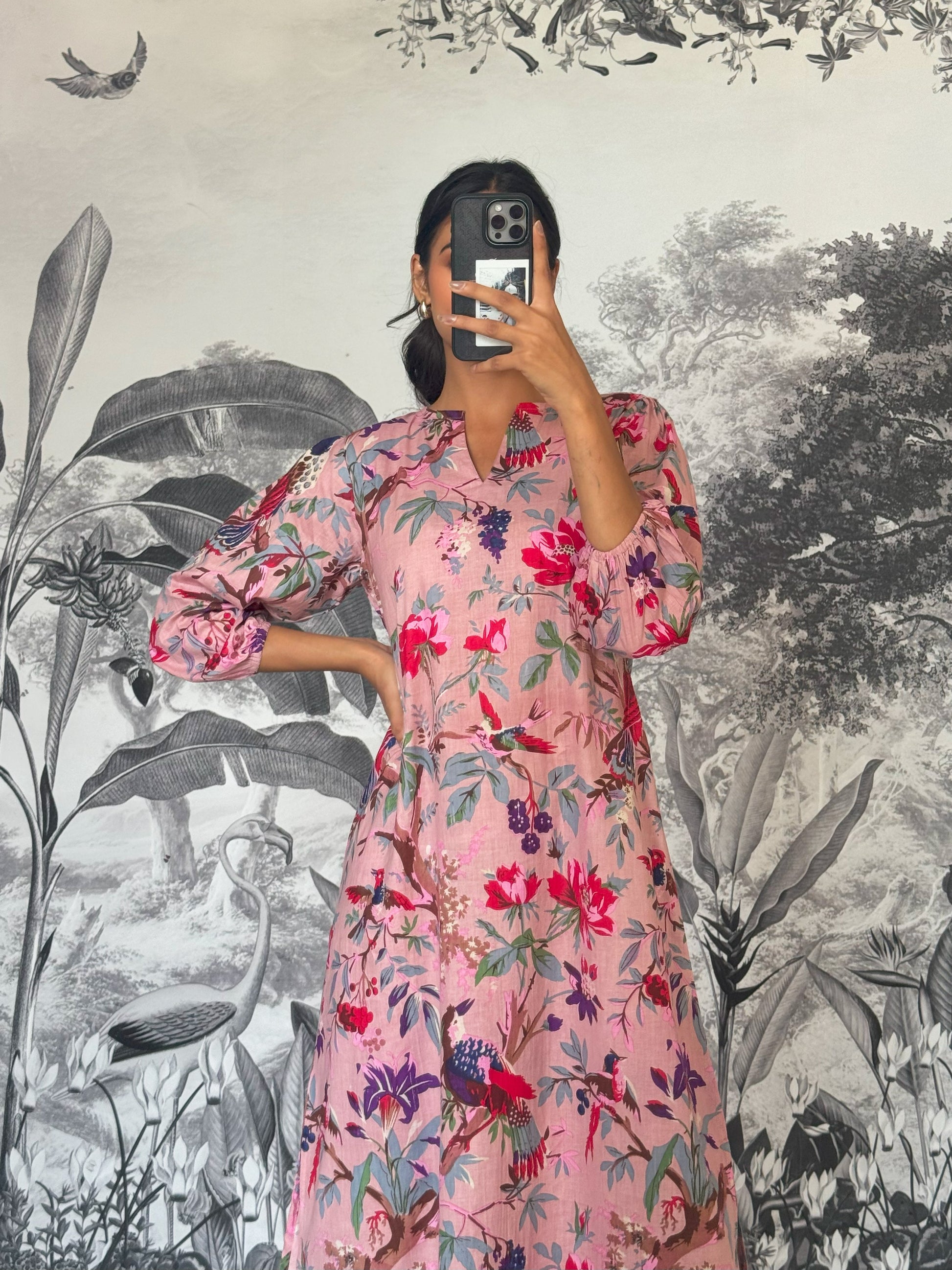 Cotton Printed Dress | A-Line Dress | Shop stylish women's clothing online at Label Flavia |