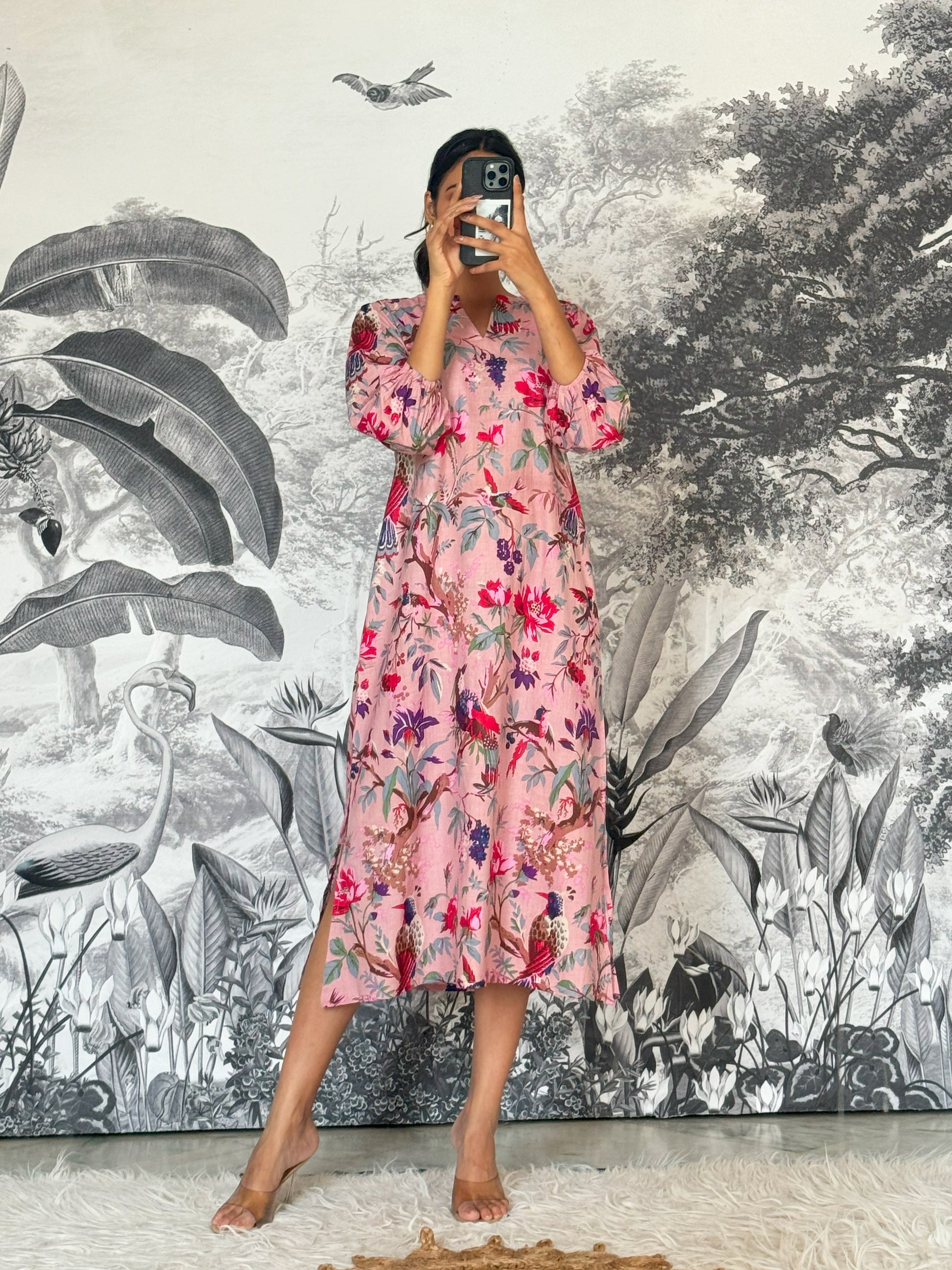 Cotton Printed Dress | A-Line Dress | Shop stylish women's clothing online at Label Flavia |