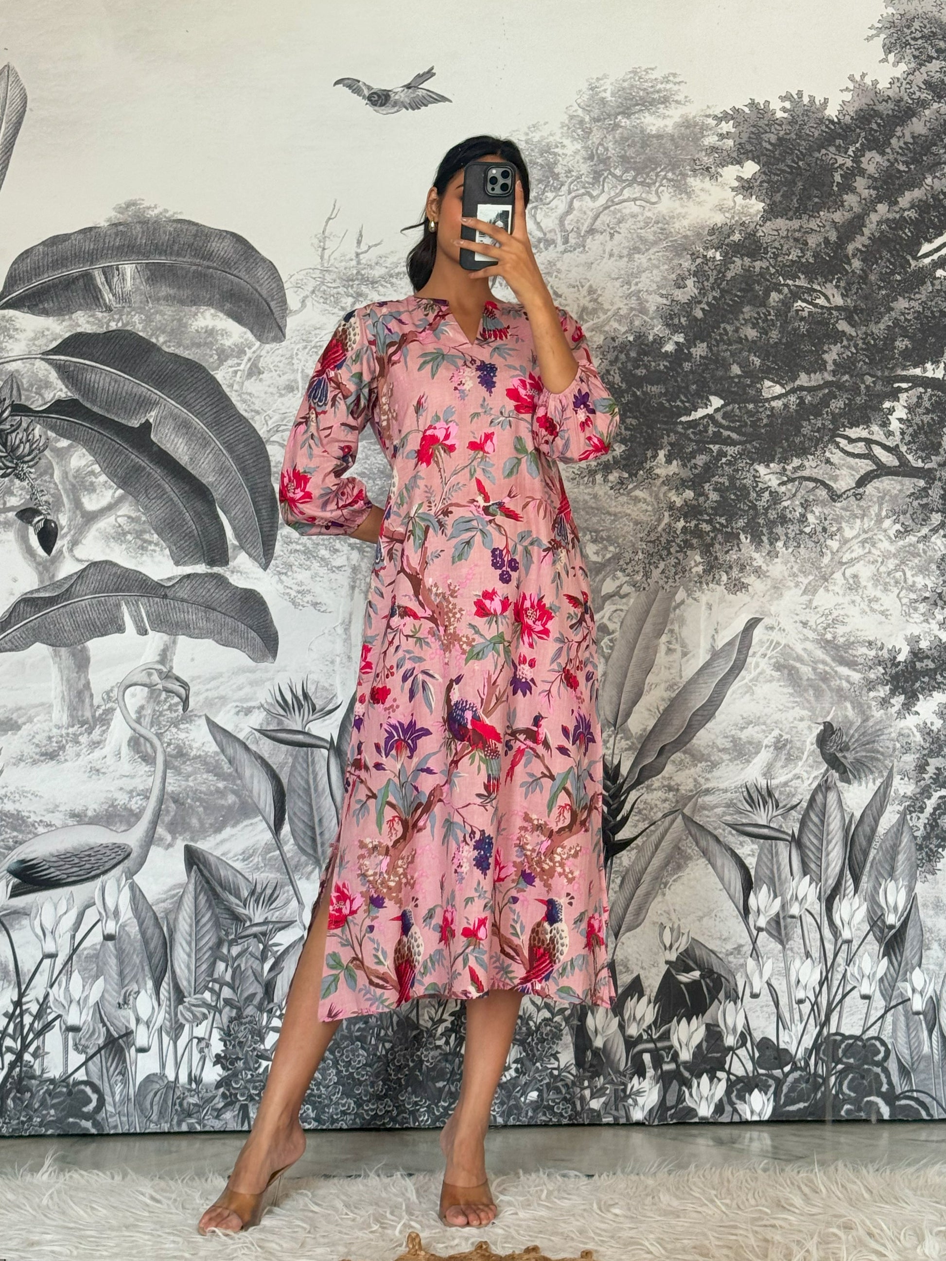 Cotton Printed Dress | A-Line Dress | Shop stylish women's clothing online at Label Flavia |