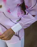 Women's Light Pink Floral Sheer Top Shirt - Soft & Delicate | Women's Shirt | Shop stylish women's clothing online at Label Flavia |