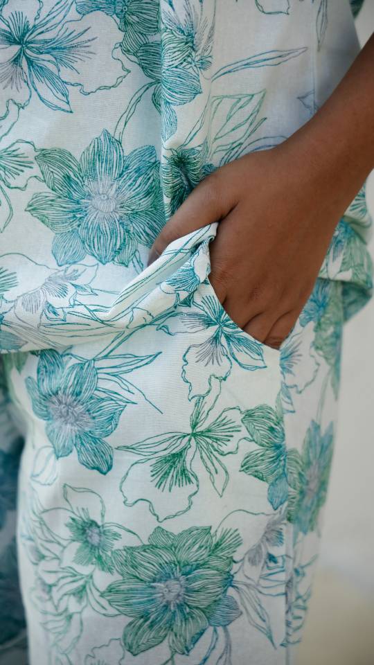 Floral Cotton Printed Co-ord Set for Indian Women – Casual Summer Style | Co-Ord Set | Shop stylish women's clothing online at Label Flavia |