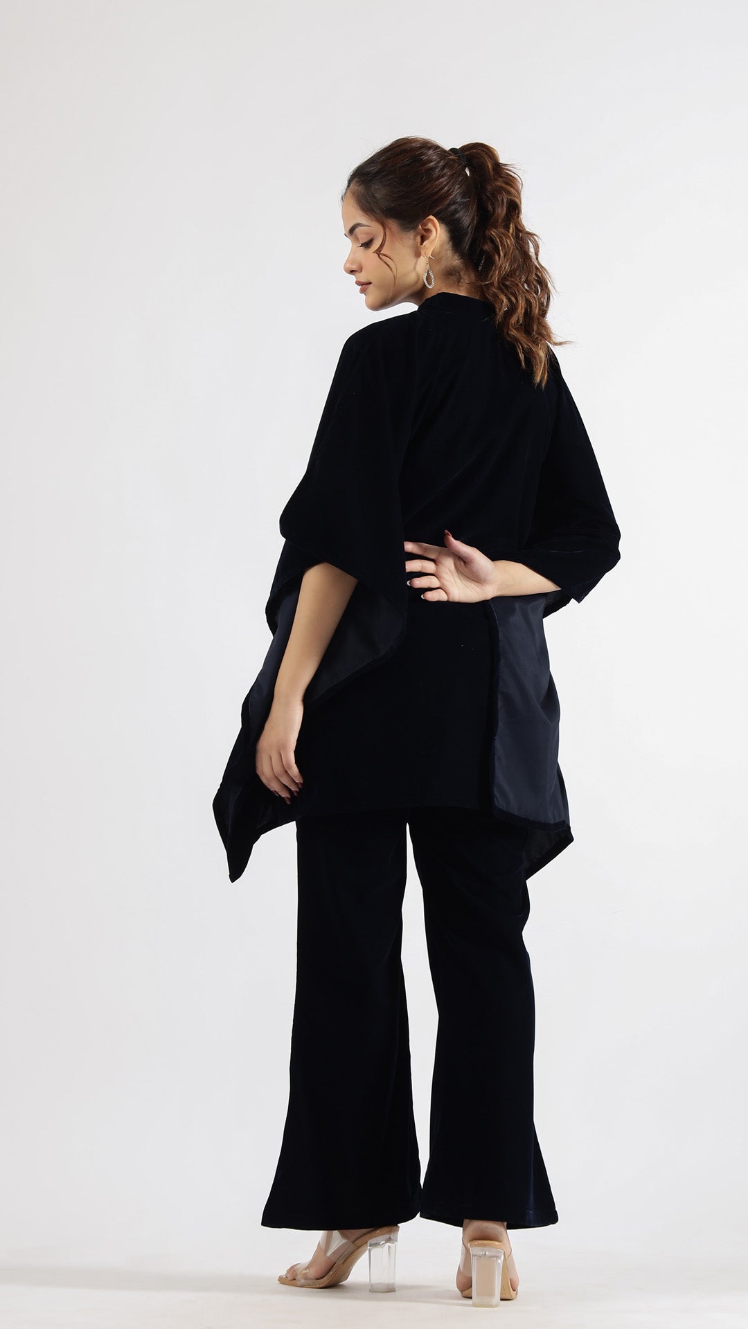 Blue Velvet Kaftan Co-ord Set | Co-Ord Set | Shop stylish women's clothing online at Label Flavia |