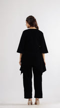 Black Velvet Embellished Co-ord Set | Co-Ord Set | Shop stylish women's clothing online at Label Flavia |