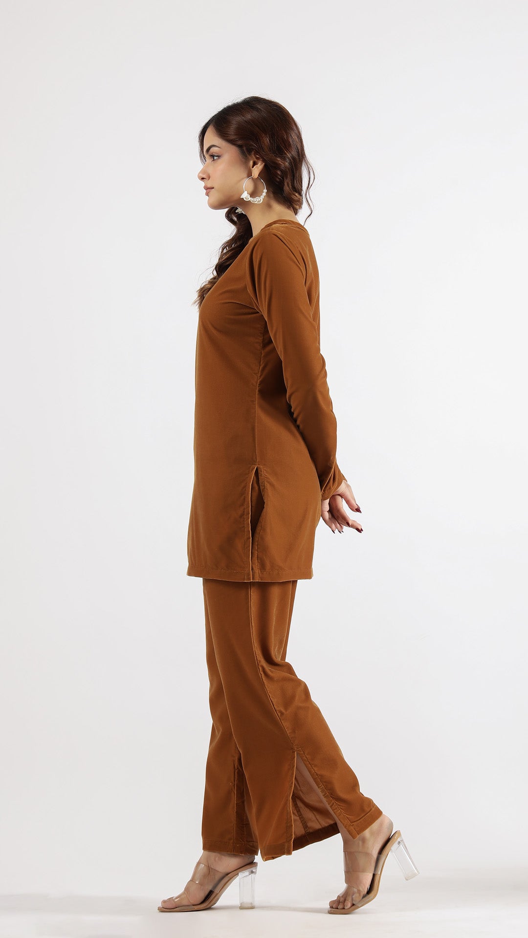 Elegant Mustard Velvet Lounge Wear Set – Luxe Comfort for Everyday | Co-Ord Set | Shop stylish women's clothing online at Label Flavia |