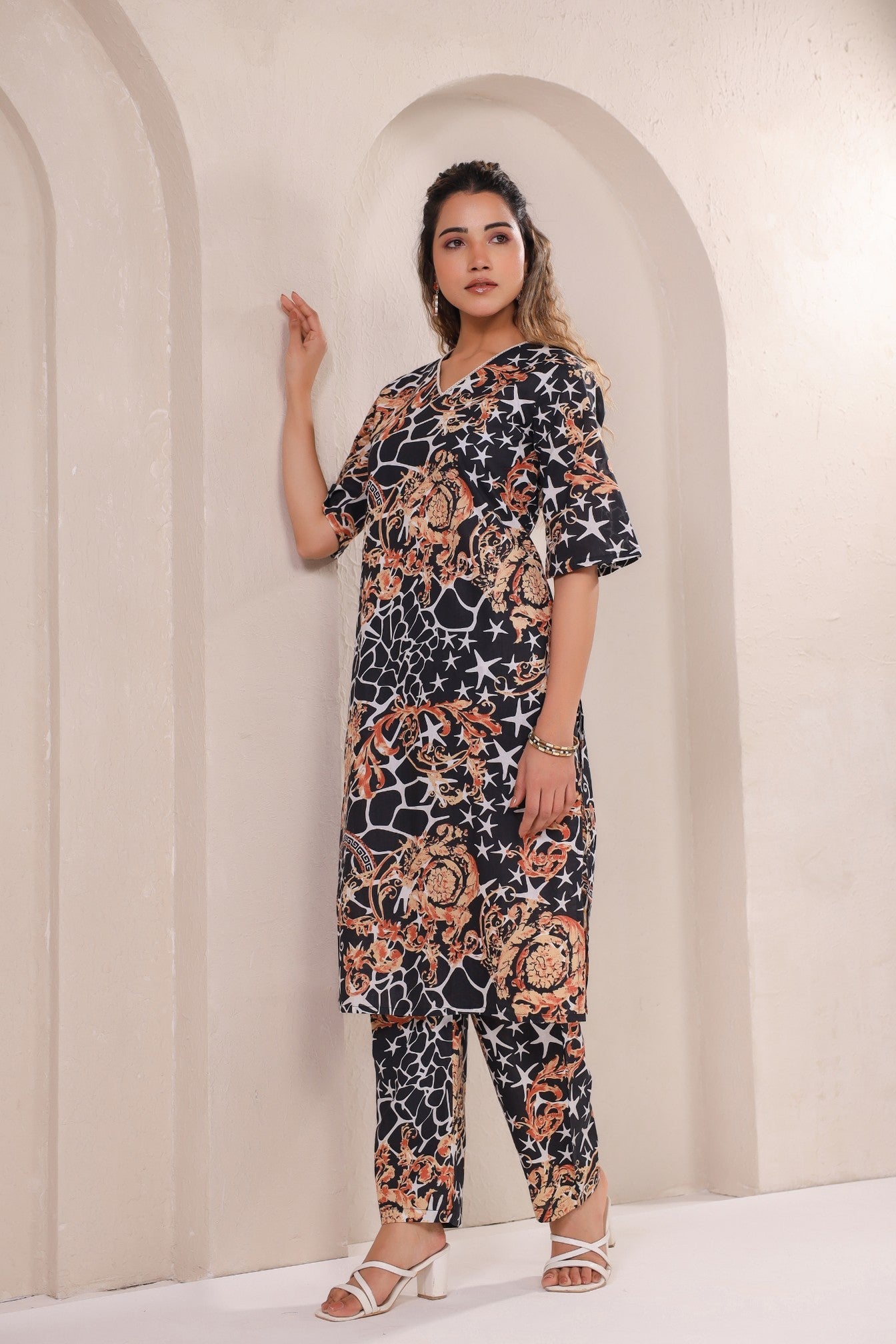 Luxe Ornate Print Co-ord Set – Unparalleled Elegance in Every Detail