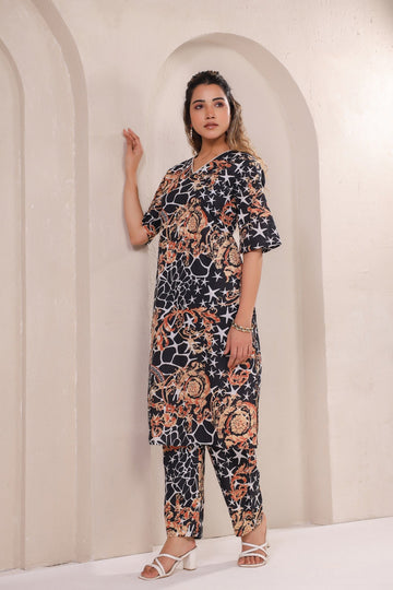 Luxe Ornate Print Co-ord Set – Unparalleled Elegance in Every Detail