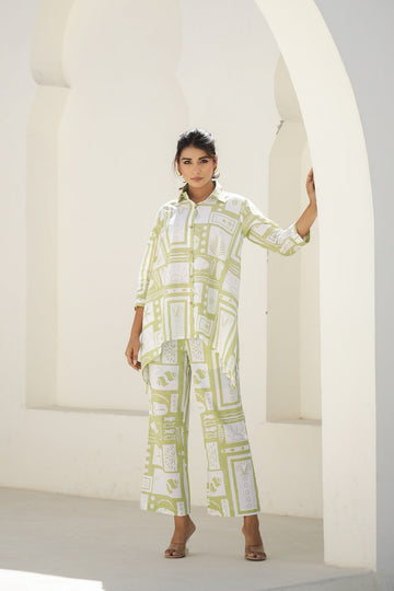 Chic Abstract Print Co-Ord Set