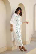 Elegant White Embroidered Co-Ord Set – Timeless & Sophisticated Three-Piece Combo Set | Label Fushia |