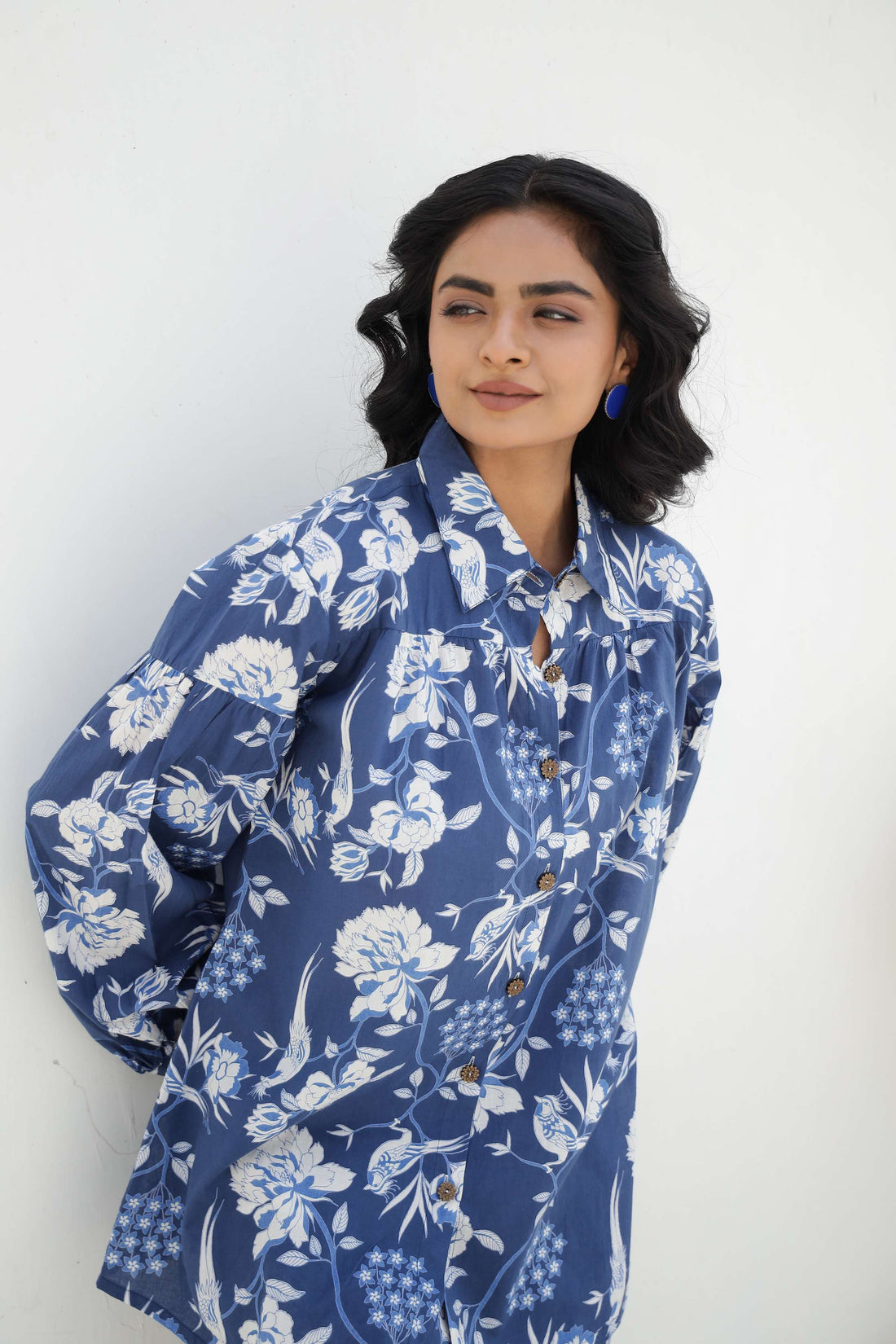 Blue Bloom Cotton Co-ord Set