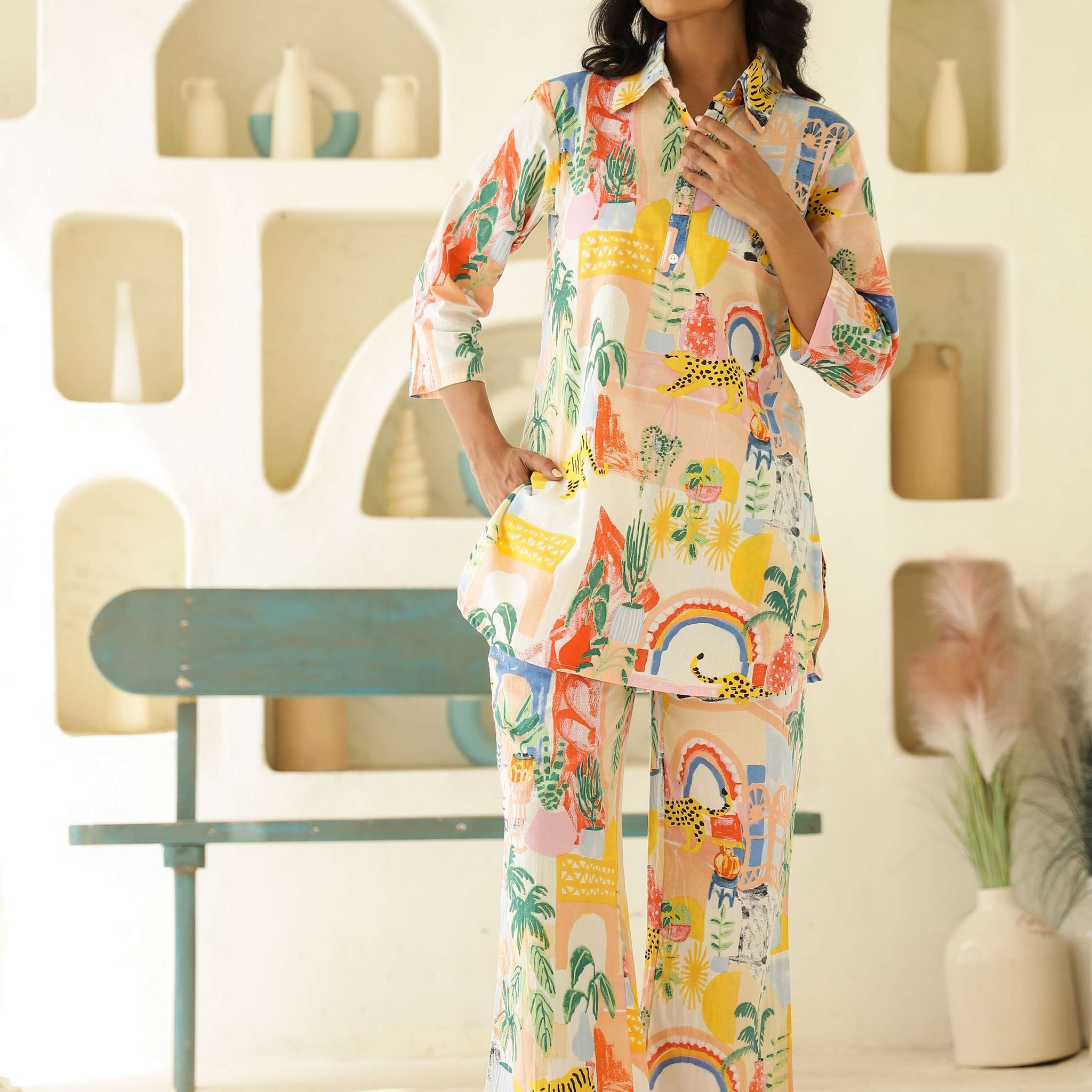 Tropical Vibes Cotton Co-Ord Set