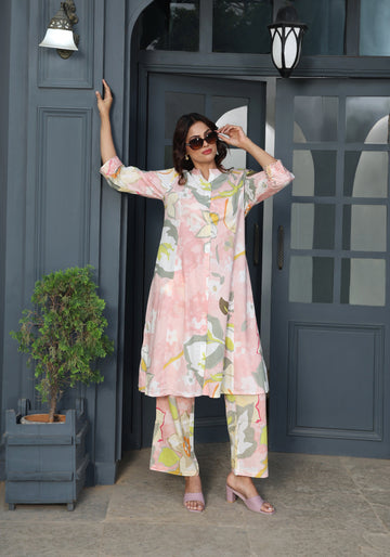 Elegant Long Kurti With Palazzo Co-Ord Set for Women