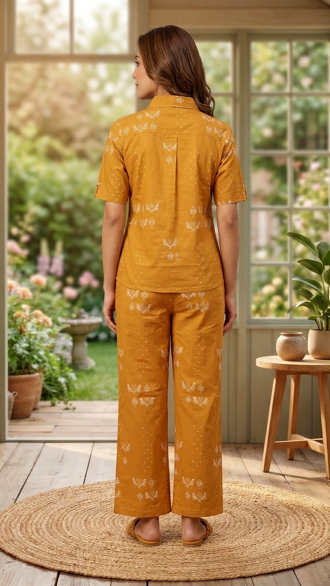 Saffron Bloom Cotton Co-ord Set – Soft Ethnic Everyday Luxe