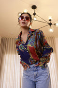 Women's Multi-Color Paisley Shirt - Vibrant & Bold | Women's Shirt | Shop stylish women's clothing online at Label Flavia |