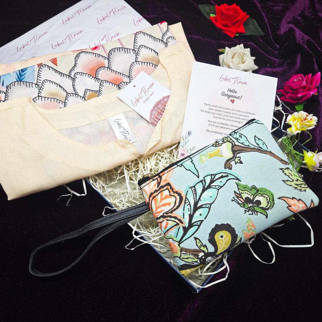 Jungle Blue Gift Box – Stylish, Sustainable, and Full of Love, Small Size | | Shop stylish women's clothing online at Label Flavia |