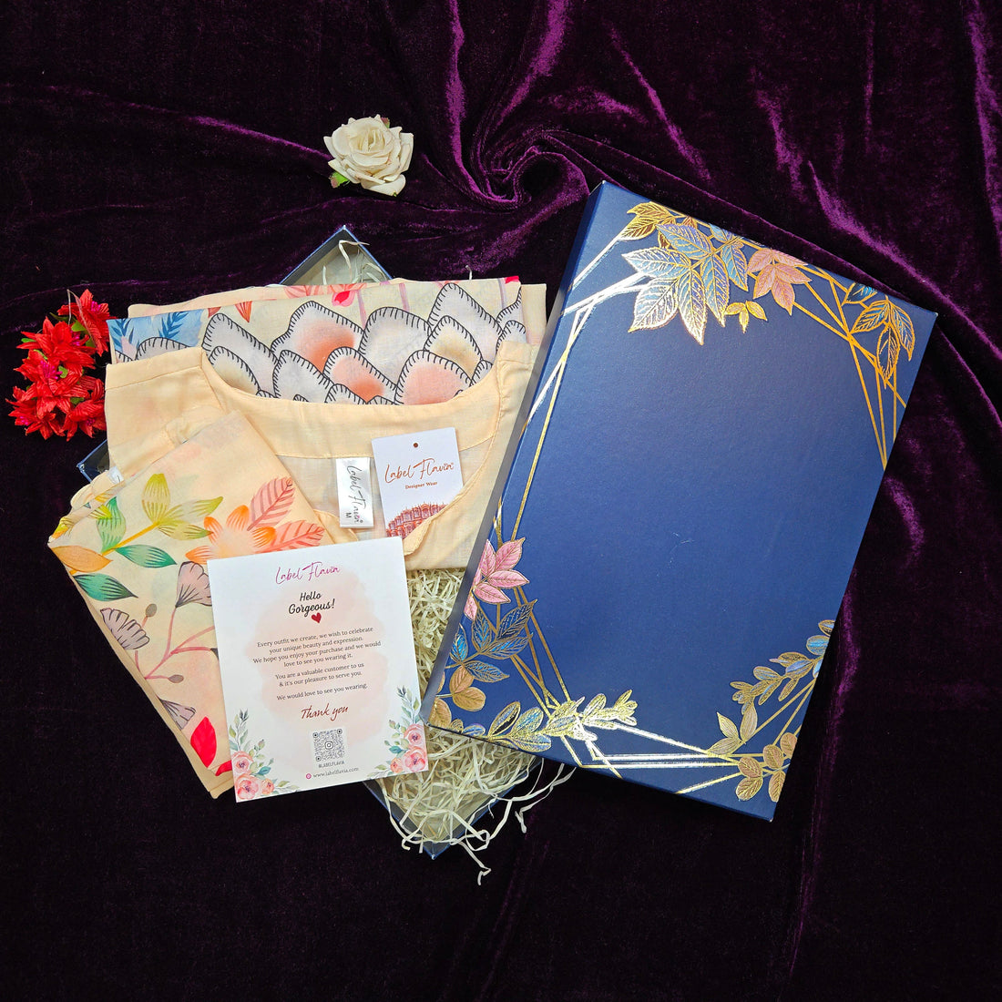 Jungle Blue Gift Box – Stylish, Sustainable, and Full of Love, Small Size | | Shop stylish women's clothing online at Label Flavia |