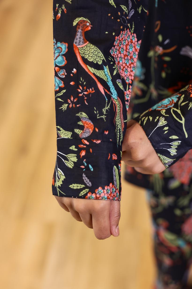 Cotton Printed High Low Straight Cord Set | Co-Ord Set | Shop stylish women's clothing online at Label Flavia |